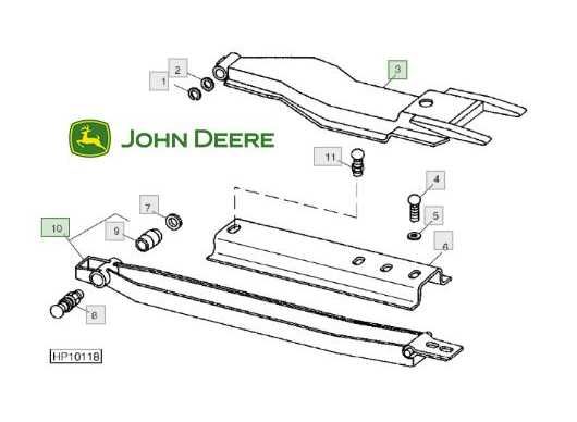 Важіль AH92518 (лижа) жниварки John Deere 900 серії