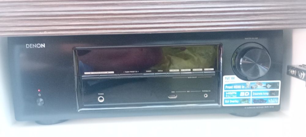 Kino domowe 5.0 DENON AVR-1513 BLUETOOTH kolumny WHARFEDALE VARDUS VR-300