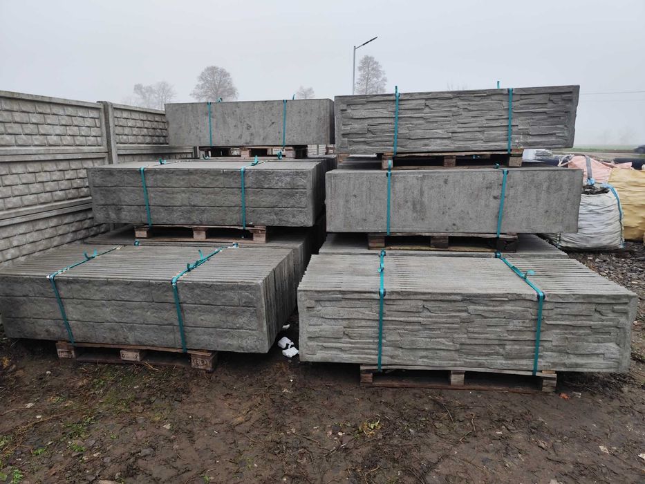 płyta betonowa wzór piaskowiec ogrodzenia betonowe