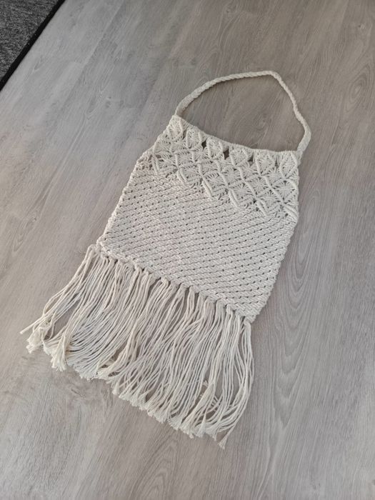 Handmade torebka torba z makramy duża na ramię Boho