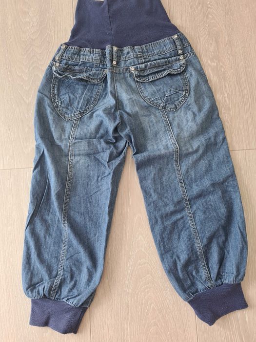 Spodnie ciążowe za kolano 3/4 jeansy S