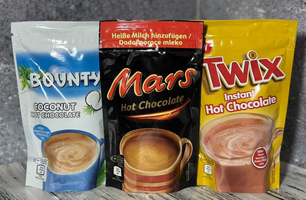 Гарячий шоколад Twix,Mars,Bounty Chocolate 140 г. Твік. Марс. Баунті