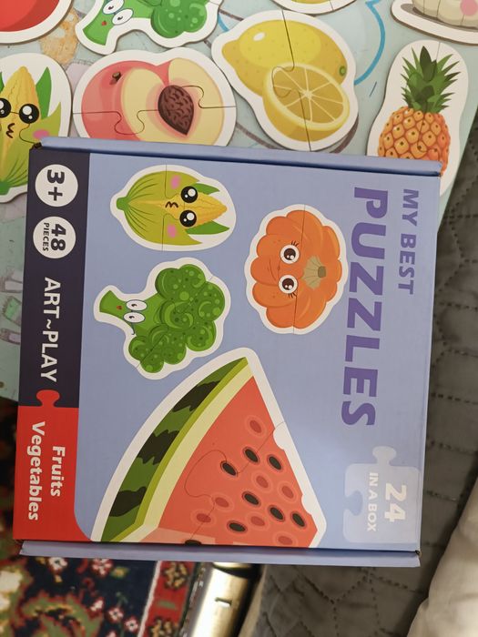 Набір пазлів фрукти та овочі 24шт