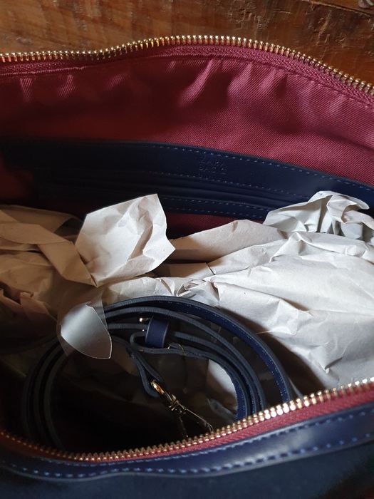 Mala de camurça azul