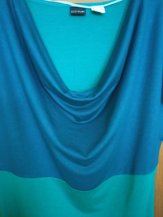 tunika zielona dwukolorowa