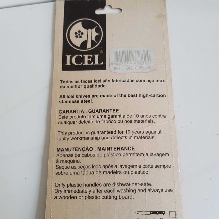 Espátula Lisa de Pasteleiro Pro Nova Embalada ICEL 38cm Aço Inox