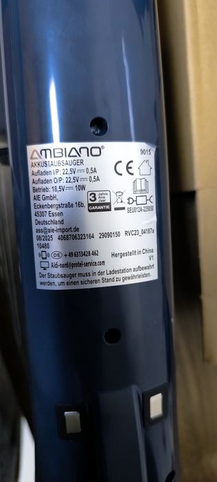 Aspirador vertical ambiano 10480 novo