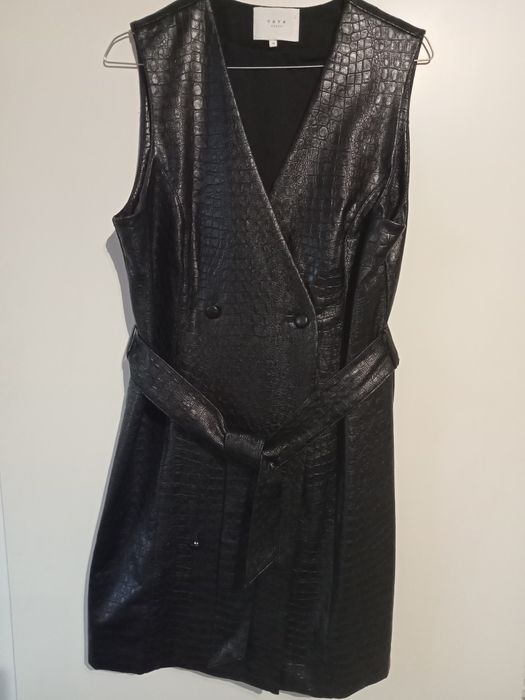 Sukienka YaYa 38 czarna ala skóra