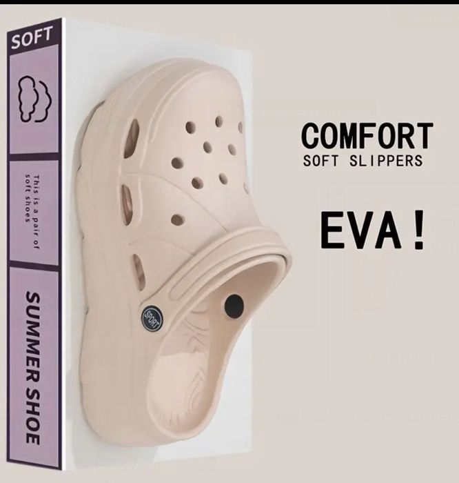Nowe klapki cappuccino z pianki EVA 37-38