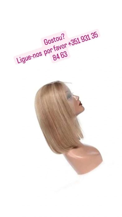 Perucas de cabelo 100% natural qualidade premium.