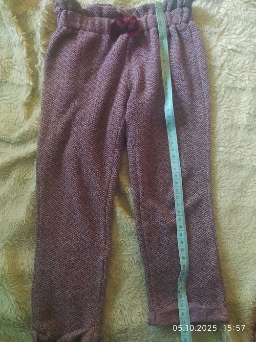 Утепленные штаны на девочку штани на флісі 80-86