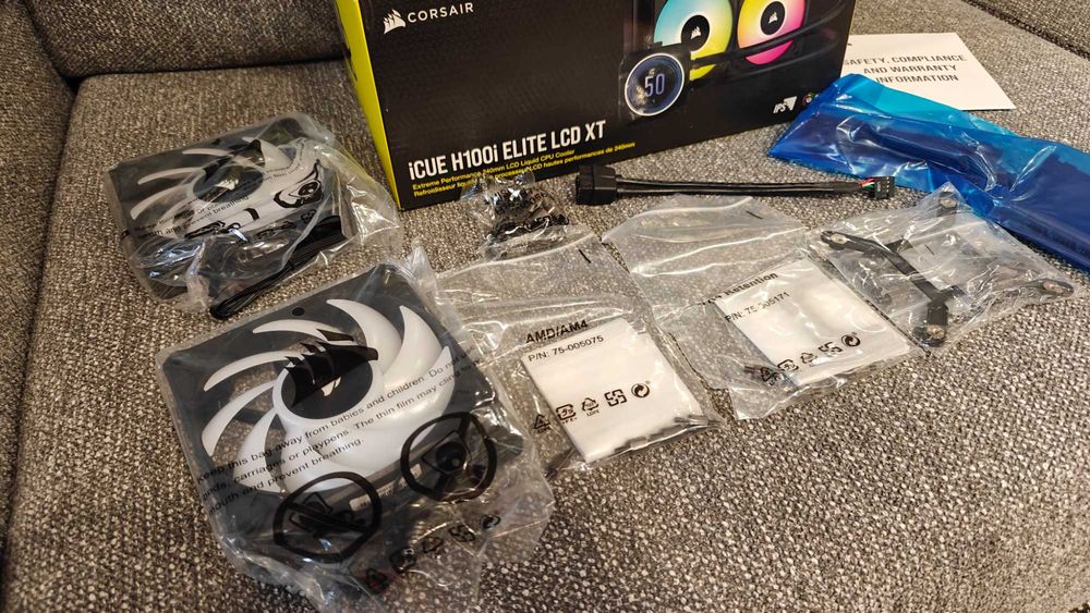 Corsair iCUE H100 Elite LCD XT - chłodzenie wodne nowe nieużywane TOP