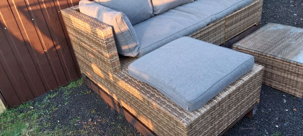 Zestaw ogrodowy rattanowy ratan balkon altanka ogród taras