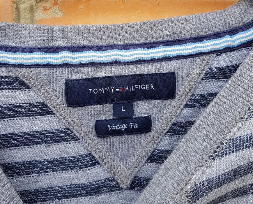 TOMMY HILFIGER кофта світшот смугастий оригінал L