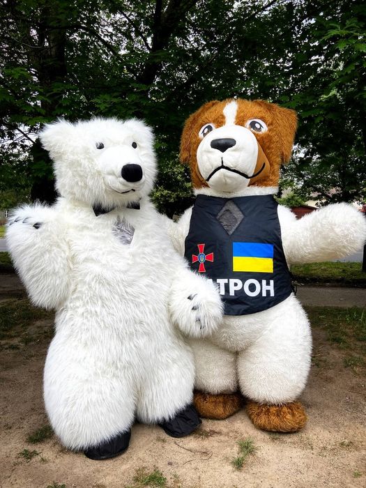 Білий ведмідь.Пес Патріот.Пес Патрон.Белый мишка.Медведь.Пёс Патрон