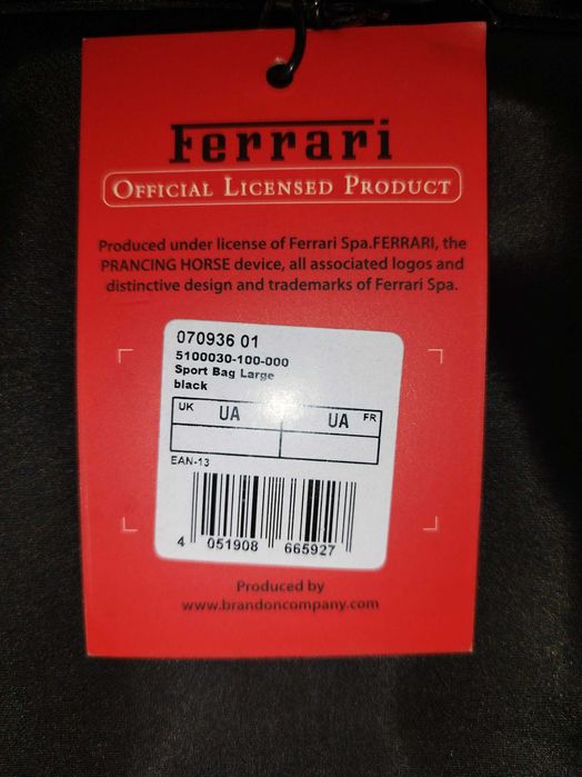 NOWA duża torba FERRARI Sport Bag Large UNIKAT