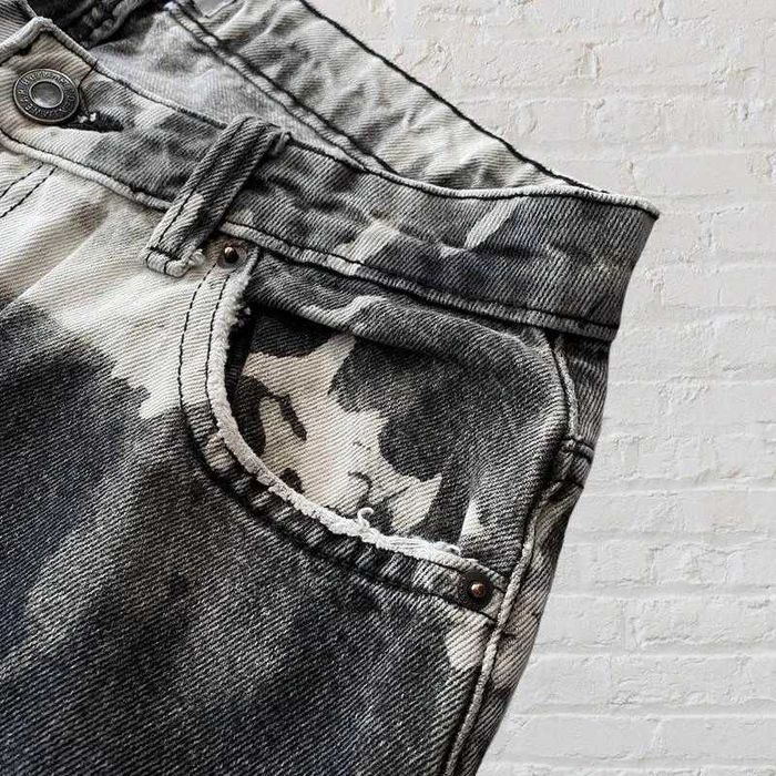 Jeansy szare tie die