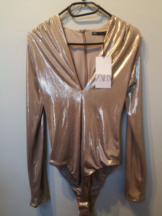 Złote body Zara xs/s/małe m