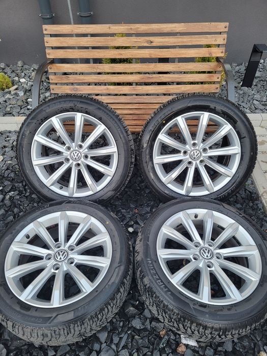 Koła Passat - Alufelgi VW 5x112 R17 7J + nowe opony wielosezon 215/55/