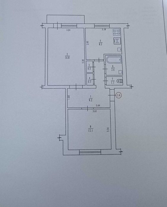 2-х кімнатну квартиру
