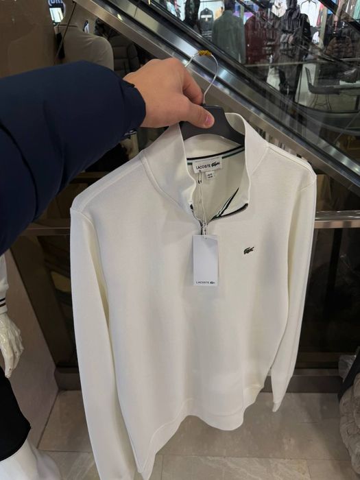 Чоловіча  Кофта зіпка 1/3 Lacoste 1/4  напівзамок old money