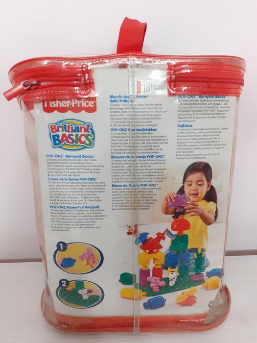 Fisher Price Brilliant Basics Pop-Onz od pierwszego roku duże klocki