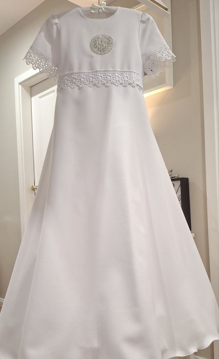 *MK Maryla* cudna sukienka komunijna alba bolerko torebka halka R.134