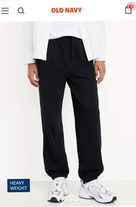 Штани Old Nayy L чорні на флісі