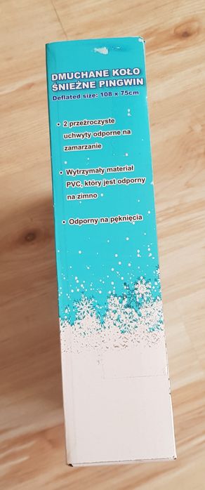 Dmuchany pingwin do jazdy na śniegu