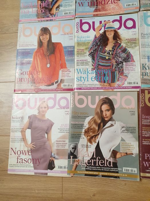 Gazetki Burda z wykrojami rocznik 2010 sztuk 10