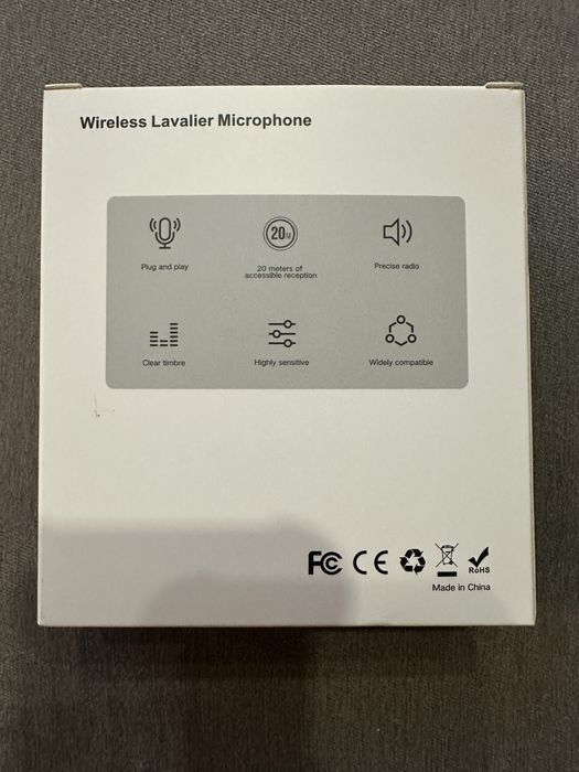 Бездротовий петличний мікрофон (Wireless Lavalier Microphone).