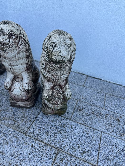 Leões de cimento esculturas