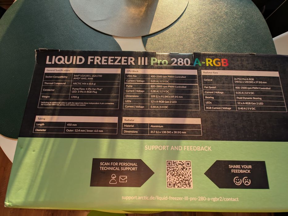 Arctic Liquid Freezer III Pro 280 A-RGB białe chłodzenie wodne