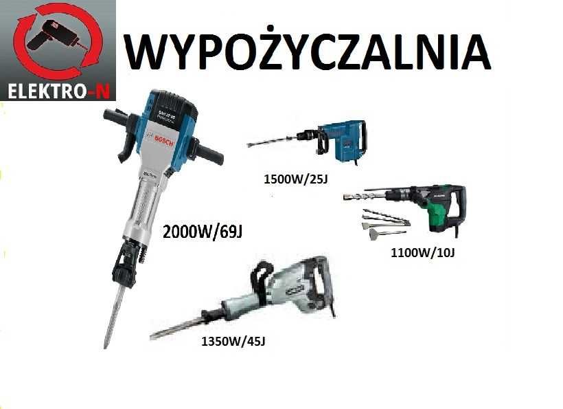 Młot udarowy, młotowiertarka, przecinarka, wynajem wypożyczalnia