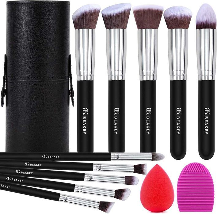 Pó Facial Blush Conjunto de pincéis de maquilhagem com esponja liquidi