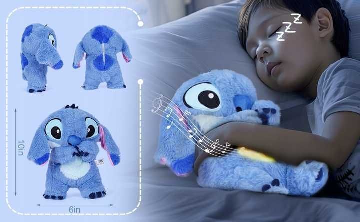 maskotka lilo stitch pluszak uspokajający miś szumiś oddychający