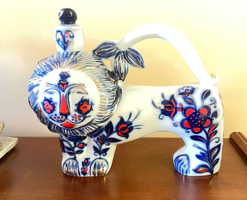 Штоф-графин ЛФЗ Лев синій