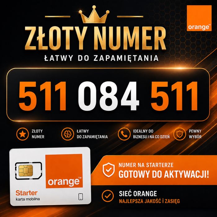 Starter Orange Karta startowa Zloty numer 511.084.511