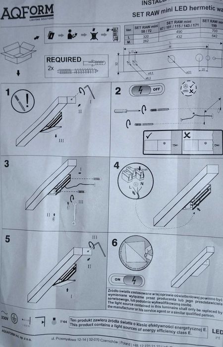 Aquaform SET RAW mini 58 LED