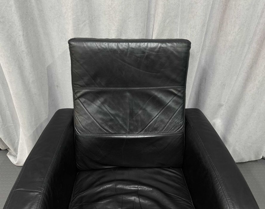 М'яке чорне шкіряне крісло-реклайнер/шкіряні крісла/меблі з Європи