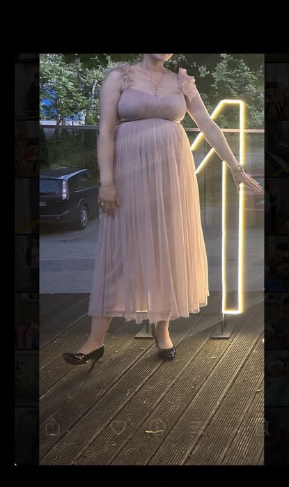 Sukienka ciążowa 38 tiulowa elegancka weselna