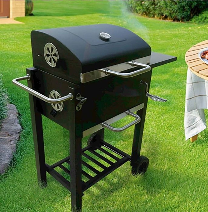 Grill węglowy z pokrywą szerokość 43cm