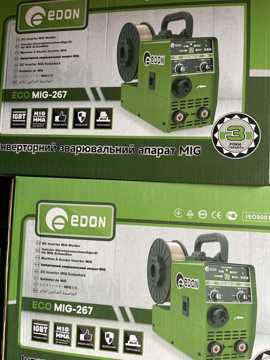 New! Сварочный полуавтомат  EDON eco mig- 267 и 287 газ/флюс