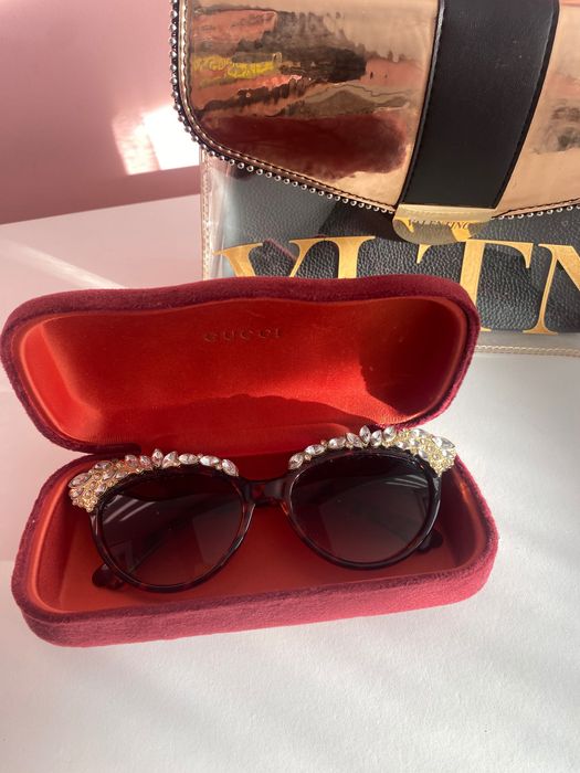Okulary Dolce Gabbana panterka,złoto,kamienie!