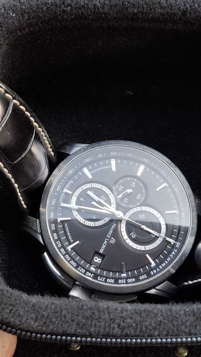 Zegarek Maurice Lacroix Pontos Chronographe Valgranges Czarny/Skóra Ø47 mm