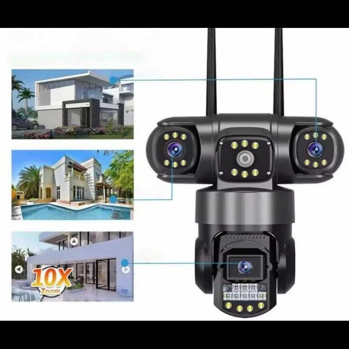 Камера наружная поворотная уличная WIFI V380 SC28-4G 4Mp на сим-карте