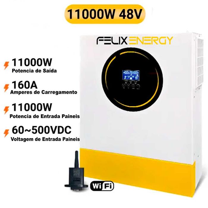 Inversor Híbrido ON e OFF Grid 11000W Felixenergy Novo com assistencia