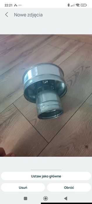 Wywietrzak komin dachowy metalowy nowy lekkie wgniecenia widać na zdjęciu cena 45 zl
