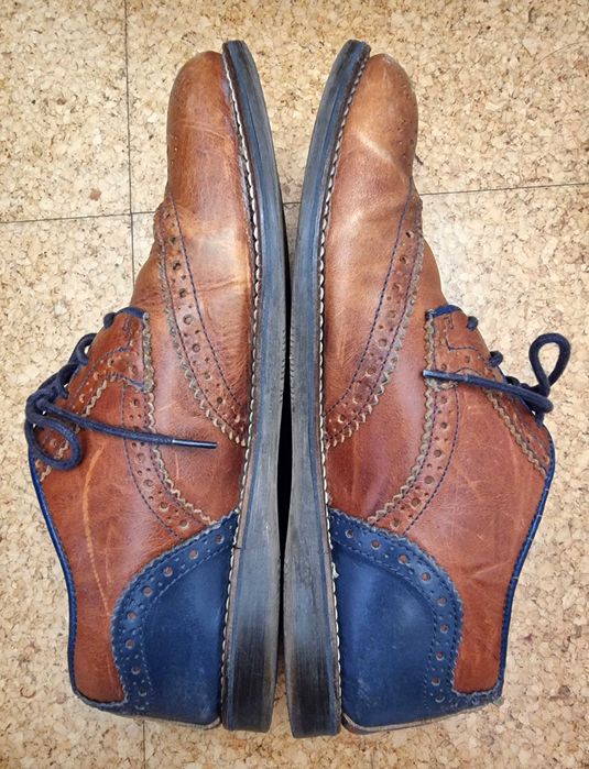 Sapatos castanhos e azuis Seaside, tamanho 40