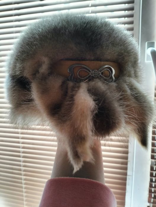 Норковая модная шапка